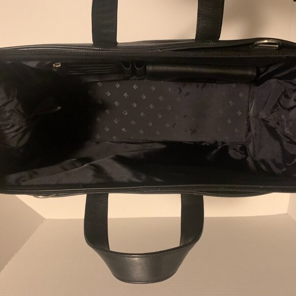 RARE! Kenneth Cole New York Vintage Black Leather Doctor-Style Satchel - Picture 5 of 14